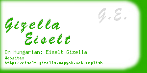 gizella eiselt business card